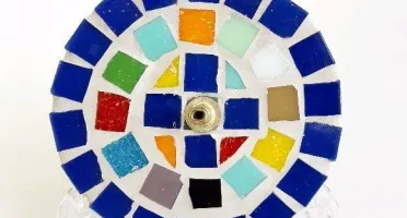 Porta Incenso Mosaico Gaudí Azul