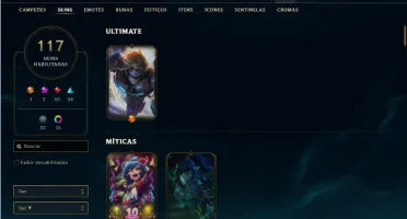 Conta prata 4 com 121 Champs e 117 Skins ( MAIN ADC )