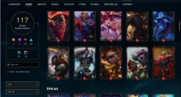 Conta prata 4 com 121 Champs e 117 Skins ( MAIN ADC )