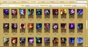 CONTA BRONZE 3 / 100 CHAMPS / 44 SKINS / 9 PAG RUNAS /