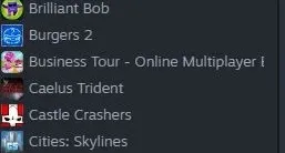 conta na steam com alguns jogos