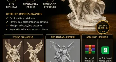 Arcanjo Miguel STL para Impressão 3D | Modelo Premium Ultra