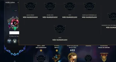 Unranked com TODOS os Champs e 280 Skins +2 Prestigios