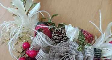 Guirlanda Rústica de Natal (32cm)