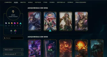 Mestre com 70 Champs e 8 Skins ( 390 PDL )