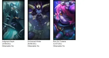 Conta com 13 campeões e 3 Skins (Kayle Juiza)