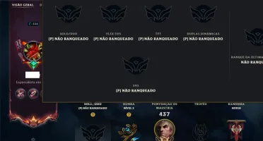 Unranked com TODOS os Champs e 133 Skins ( JG / MID / ADC )