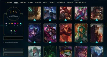 Unranked com TODOS os Champs e 133 Skins ( JG / MID / ADC )