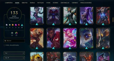Unranked com TODOS os Champs e 133 Skins ( JG / MID / ADC )