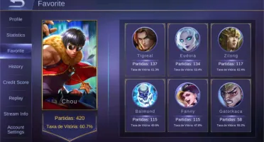 Conta Mobile Legends Bang Bang