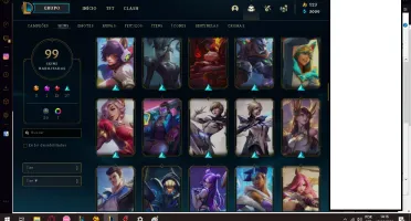 CONTA DE LOL 99 SKINS