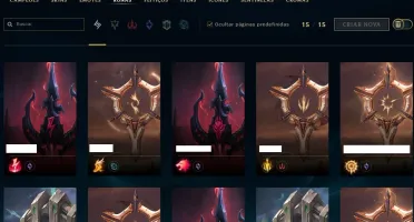 CONTA OURO2, 260 SKINS, INCLUINDO 2 LENDÁRIAS, SONA E MF.