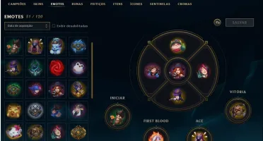 CONTA OURO2, 260 SKINS, INCLUINDO 2 LENDÁRIAS, SONA E MF.