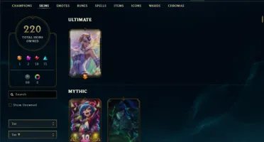Ferro 2 com 130 Champs e 220 Skins