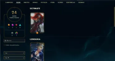 Unranked com 90 Champs e 24 Skins