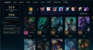 Unranked com 90 Champs e 24 Skins