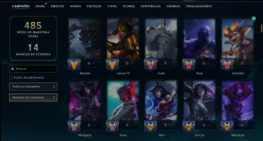 Prata 2 com TODOS os Champs e 99 Skins +6 Prestigios