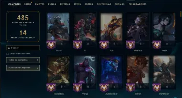 Prata 2 com TODOS os Champs e 99 Skins +6 Prestigios