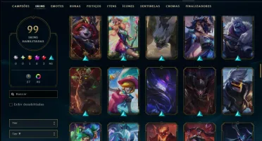 Prata 2 com TODOS os Champs e 99 Skins +6 Prestigios