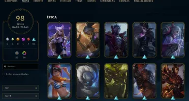 Conta League of Legends Full Acesso - 130 Champs e 98 Skins