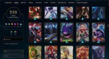Unranked com 130 Champs e 230 Skins ( MID / JG / ADC )