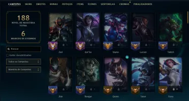 Mestre com 90 Champs e 18 Skins ( 45 PDL )