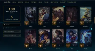 Mestre com 90 Champs e 18 Skins ( 45 PDL )