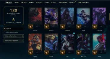Mestre com 90 Champs e 18 Skins ( 45 PDL )