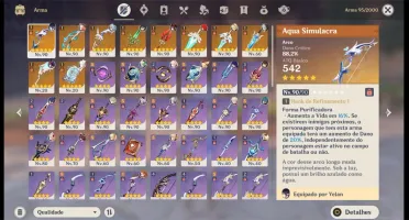 Top Conta - 25 Itens 5 estrelas = 15 personagens e 10 armas!
