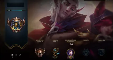 [50% OFF] CONTA LOL | BRONZE 4| (COM DJ SONA)
