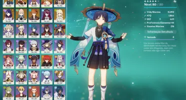 caramujo, childe, yoimiya, raiden, kazuha, cyno e mais