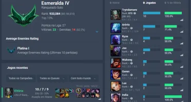 Contas esmeralda league of legends