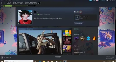 Conta csgo ouro 4, 312 hrs, steam level 20, medalha 2020