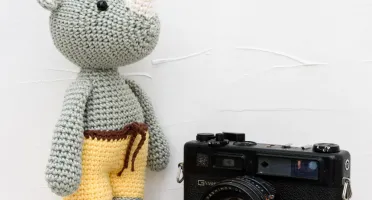 Rinoceronte Esverdeado em Crochê Amigurumi