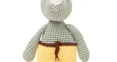 Rinoceronte Esverdeado em Crochê Amigurumi