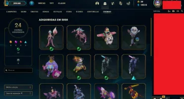 CONTA DA SEASON 1, D3, 468 SKINS COM RARAS