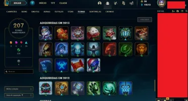 CONTA DA SEASON 1, D3, 468 SKINS COM RARAS