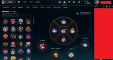 CONTA DA SEASON 1, D3, 468 SKINS COM RARAS