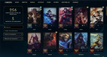 Conta Ferro 2 com 66 Champs e 30 Skins + 1300 RP
