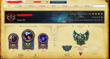 LoL - Conta PLATINA (Troco por RP)