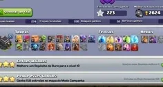 Conta Clash of Clans cv9 Semi full - casal de heróis 15/15