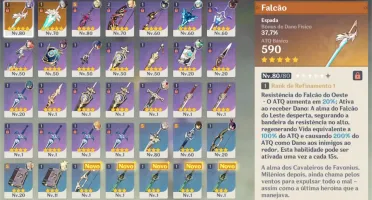 Genshin Impact AR 48+ KEQING, ZHONGLI, VENTI+++ ARMAS 5* ETC