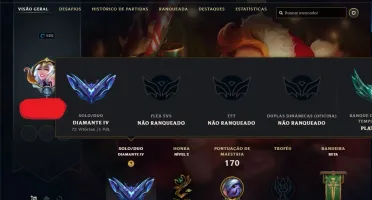 CONTA DIAMANTE IV MMR ÓTIMO ESSENCIA P/ TROCA DE NICK