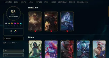 CONTA PRÓPRIA FULL ACESSO PLATINA IV - LEAGUE OF LEGENDS