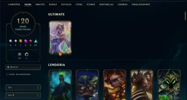 Bronze 2 com TODOS os Champs e 120 Skins ( MID / JG )