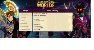 Conta AdventureQuest Worlds