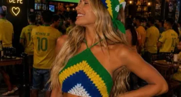 Bandana Brasil de crochê