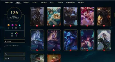Conta bronze 3 com 125 Champ e 136 Skins+ 1 Prestigio da lux