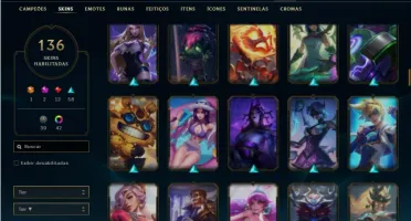 Conta bronze 3 com 125 Champ e 136 Skins+ 1 Prestigio da lux