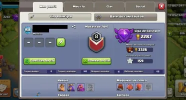 Conta CV12 Clash Off Clans
